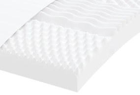 tópszínű kihúzható szövet heverő matracokkal 100 x 200 cm
