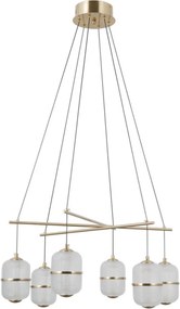 ITALUX PND-34375-6-HBR ALANI TöbbĂĄgĂș FĂŒggesztett LĂĄmpa ĂtlĂĄtszĂł, Arany LED IP20