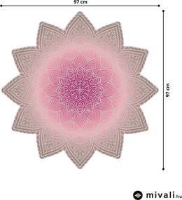 Falmatricák - Mandala barnás-rózsaszín