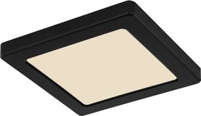 Fekete négyzet alakú Led mennyezeti lámpa 12W Lasse