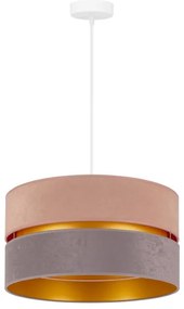 Duolla - Csillár zsinóron DUO 1xE27/15W/230V átm. 40 cm bézs-szürke