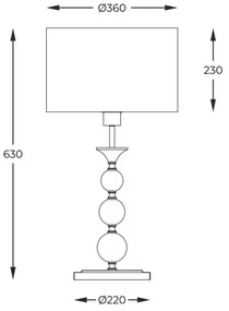 Zuma Line RLT93163-1GW - Asztali lámpa REA 1xE27/60W/230V fehér