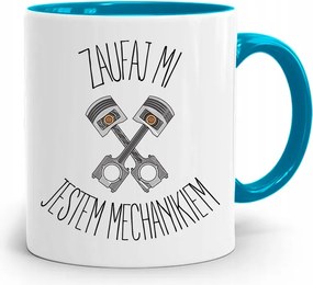 Kék Bögre Mechanika Bízz Bennem Szerelő Vagyok, fényképes nyomattal