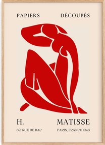 Poszter 30x40 Henri Matisse Papiers DĂ©coupĂ©s Paris 1948 Akt Piros NĆ