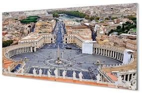 Üvegképek Róma Vatikán tér panoráma 120x60cm