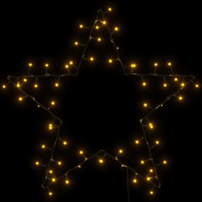meleg fehér karácsonyi fények csillag sziluett 80 LED