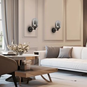 Fali lámpa ALIAS 1xG9/8W/230V fekete/szürke