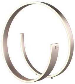 Szürke LED asztali lámpa hangvezérléssel-mobil alkalmazás vezérléssel, fém búrával (magasság 45 cm) Cinardi – CINQUE