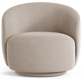 Világosbarna forgó zsenília fotel Letizia – Micadoni