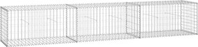 vidaXL horganyzott acél gabion fal fedéllel 300 x 50 x 50 cm