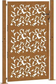 vidaXL kerti kapu 100x150 cm időjárásálló acéllevél mintával