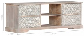 tömör akácfa TV-szekrény 120 x 30 x 40 cm