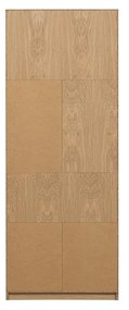 Natúr színű moduláris könyvespolc tölgyfa dekorral 77x199 cm Modulair – vtwonen