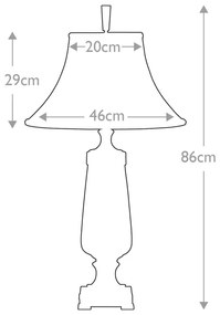 Quoizel QZ-MONTEVERDE - Asztali lámpa MONTEVERDE 1xE27/60W/230V