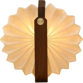 Fehér-sötét natúr színű USB fénydekoráció Origami – Gingko