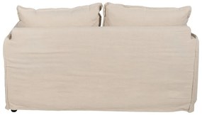 Krémszínű len kanapé 160 cm – Ixia