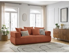 Terrakotta színű zsenília kanapé 237 cm Whesley – Bobochic Paris