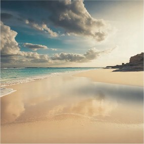 Fotótapéta Falra az előszoba konyhájába Napos tengerpart 250x250 Ragasztó