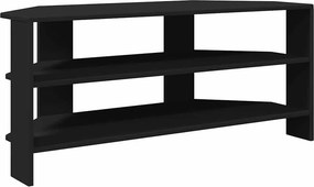 vidaXL SarokTVSzekrény Fekete 102x40,5x45cm Faanyag