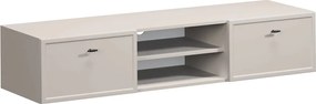 Lorini fali TV-szekrény 150 cm fiókokkal - kasmír / fekete T-bar fogantyúk