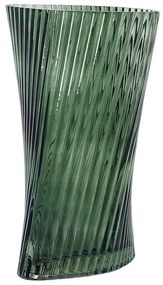Sötétzöld üveg virágváza 26 cm MARPISSA Beliani