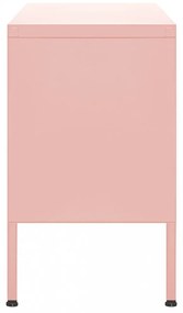 rózsaszín acél TV-szekrény 105 x 35 x 50 cm