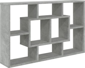 vidaXL betonszürke szerelt fa fali polc 85 x 16 x 52,5 cm