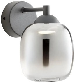 Redo 01-3483 - LED fali lámpa KHADI LED/6W/230V CRI 90 fekete/füstszínű 01-3483