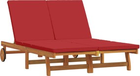 vidaXL Napozó 2-személy Barna 63 x 199 x 85 cm Tömör Akácfa