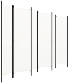 vidaXL fehér 6 paneles paraván 300 x 180 cm