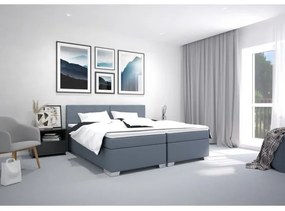 Kárpitozott IDA ágy matraccal, 90 x 200 cm, kék