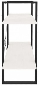 kétszintes fehér tömör fenyőfa könyvszekrény 100 x 30 x 70 cm