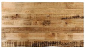 tömör nyers mangófa természetes élű asztallap 110 x 60 x 2,5 cm