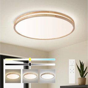 BRILAGI - Dimmelhető LED lámpatest MOLINA LED/100W/230V 3000-6000K tölgy átm. 80 cm +DO