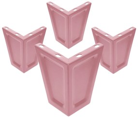 Púderrózsaszín színű bútorlábak 4 db-os készlete