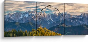 Kép - hegyi panoráma (órával) (90x30 cm)