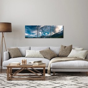 Hegyei kép (órával) (90x30 cm)