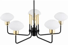 Argon 2128 - RAVELLO 5xE14/15W/230V fekete/arany csillár rúdon