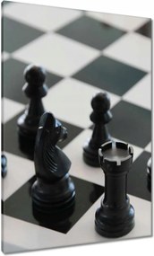 Vászonkép 70x100 Fekete sakkfigurák