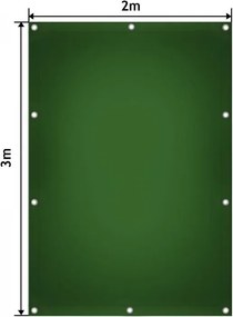 JAGO Takaróponyva 2 x 3 m PVC Zöld  650 g/m²