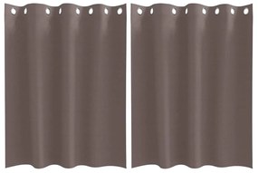 Függönyök függönyökkel 2 pcs sötétbarna Poliészter