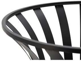 Hordozható fa tűzrakóhely rostéllyal fekete