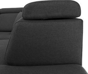 Ülőgarnitúra, sötétszürke, szövet Stark, jobbos, MAVIS