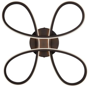 Fekete LED mennyezeti lámpa 40x40 cm Fly – Trio