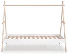 Fehér-natúr színű házikó alakú borovi fenyő gyerekágy 90x200 cm Trufa – Marckeric