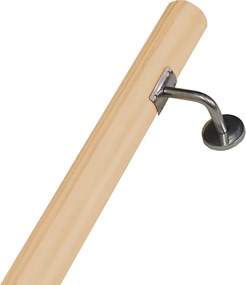 Fogantyú/korlát, tömör fa, természetes, 200 cm, MANEL TYP 2