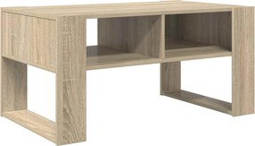 vidaXL Dohányzóasztal tárolóval Sonoma tölgy 92 x 53 x 45 cm Faanyag
