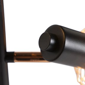 Állólámpa fekete rézzel 3-lámpás - Mesh