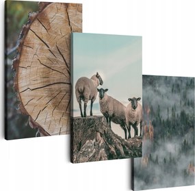 Vászonkép 180 cm **többféle minta** 3 Db Nappali Falikép