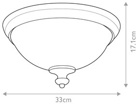 Feiss FE-PARKMAN-F-PN - Mennyezeti lámpa PARKMAN 2xE27/60W/230V
